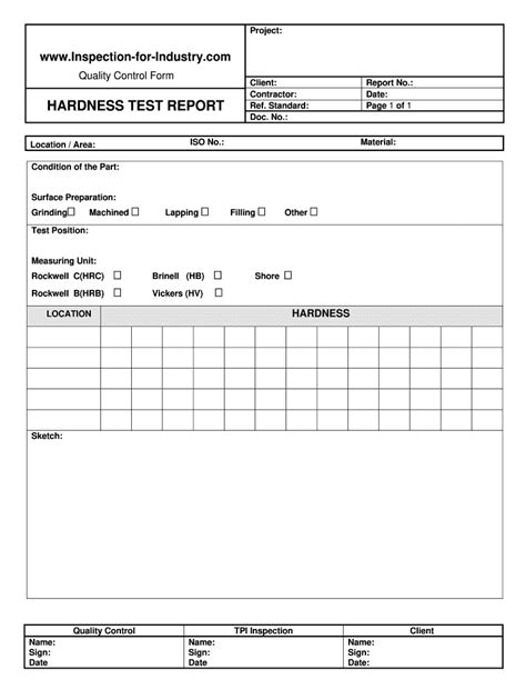 hardness test lab report sample|hardness test report format.